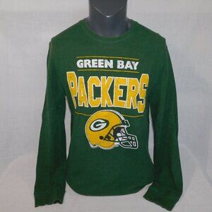 NFL Team Apparel Wisconsin Green Bay Packers Long Sleeve Waffle Shirt Mens L